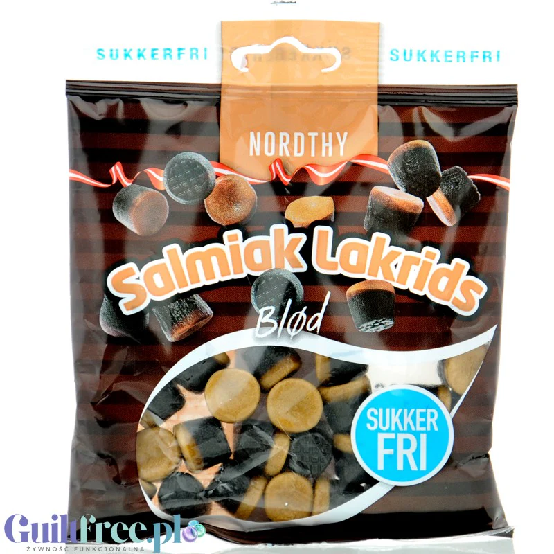 Nordthy Salmiak Lakrids Blod - wegańskie żelki lukrecjowe bez cukru