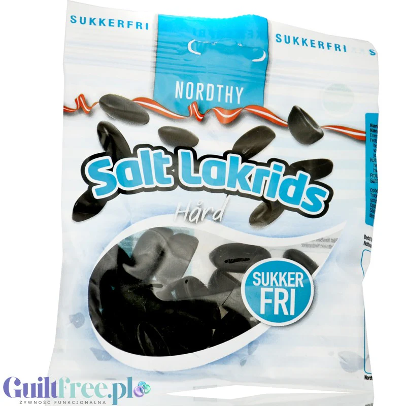 Nordthy Salt Lakrids Hard - słodko-słone twarde cukierki lukrecjowe bez dodatku cukru