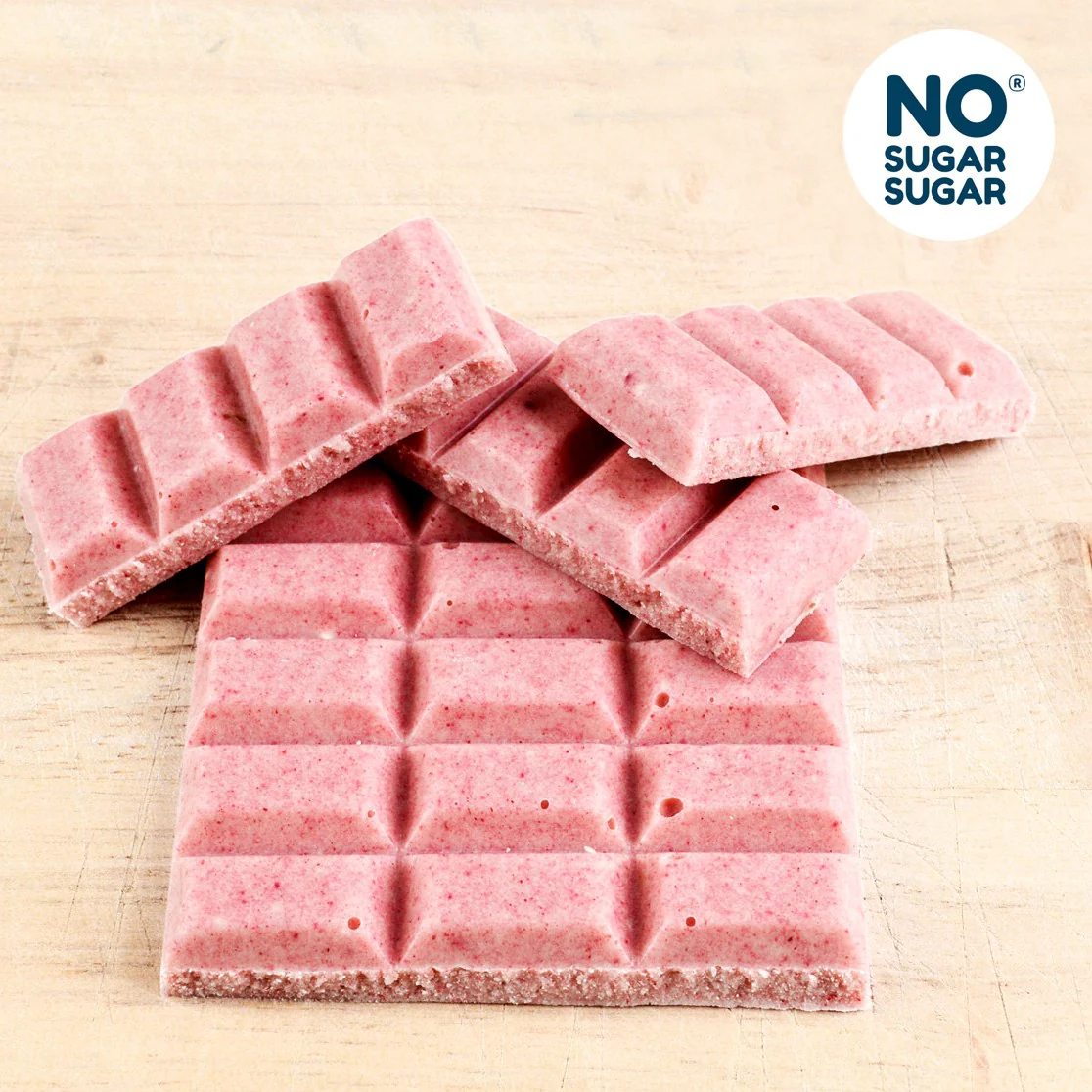 NO SUGAR SUGAR Schokolade Himbeer-Joghurt - rzemieślnicza czekolada bez cukru z erytrolem, Biała z Malinami - Image 4