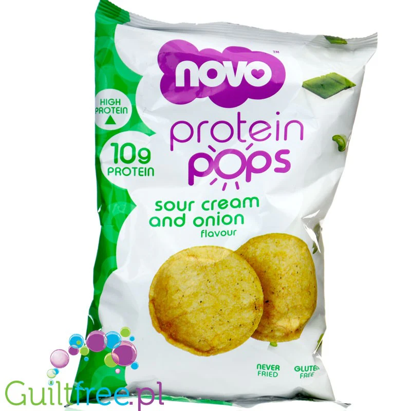 Novo Foods Protein Chips Sour Cream & Onion - Chipsy Proteinowe Śmietanka & Cebulka - Image 6