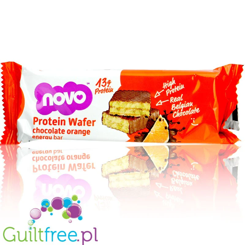 Novo Foods Wafer Chocolate Orange - wafelek proteinowy, Czekolada & Pomarańcza