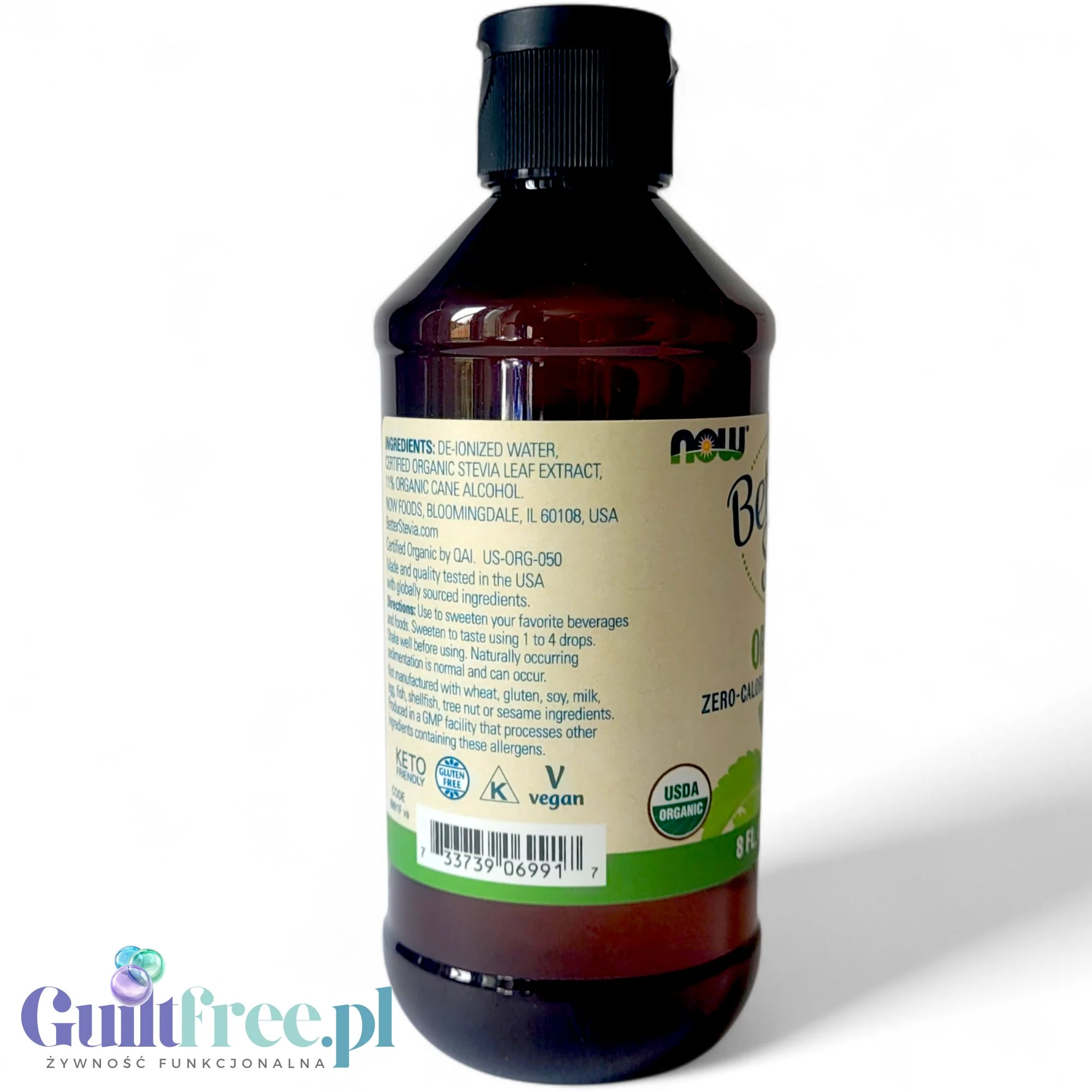 NOW Better Stevia Organic 237ml - organiczny słodzik ze stewią bez gliceryny - Image 3