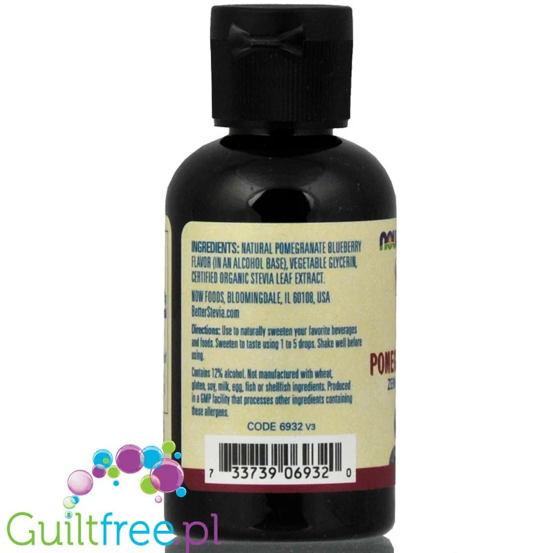NOW Better Stevia Pomegranat & Blueberry - organiczny słodzik Granat & Jagoda, zero kalorii - Image 3