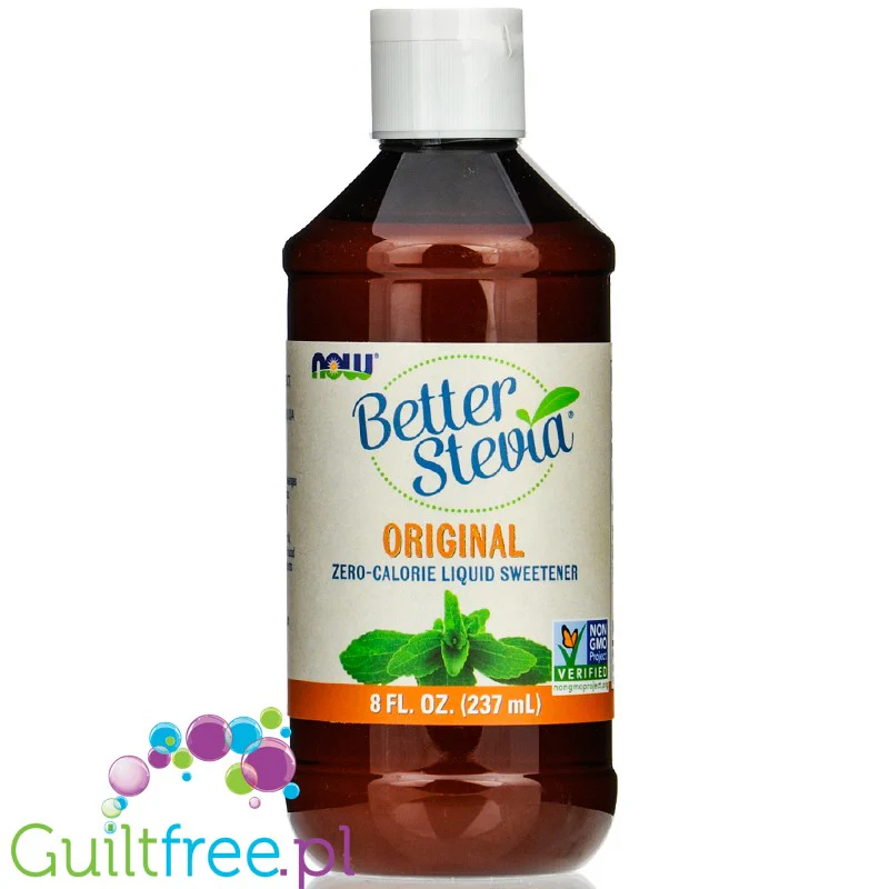 NOW Better Stevia Original - organiczny słodzik ze stewią bez gliceryny 237ml