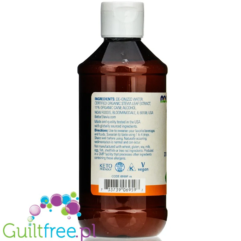 NOW Better Stevia Original - organiczny słodzik ze stewią bez gliceryny 237ml - Image 2