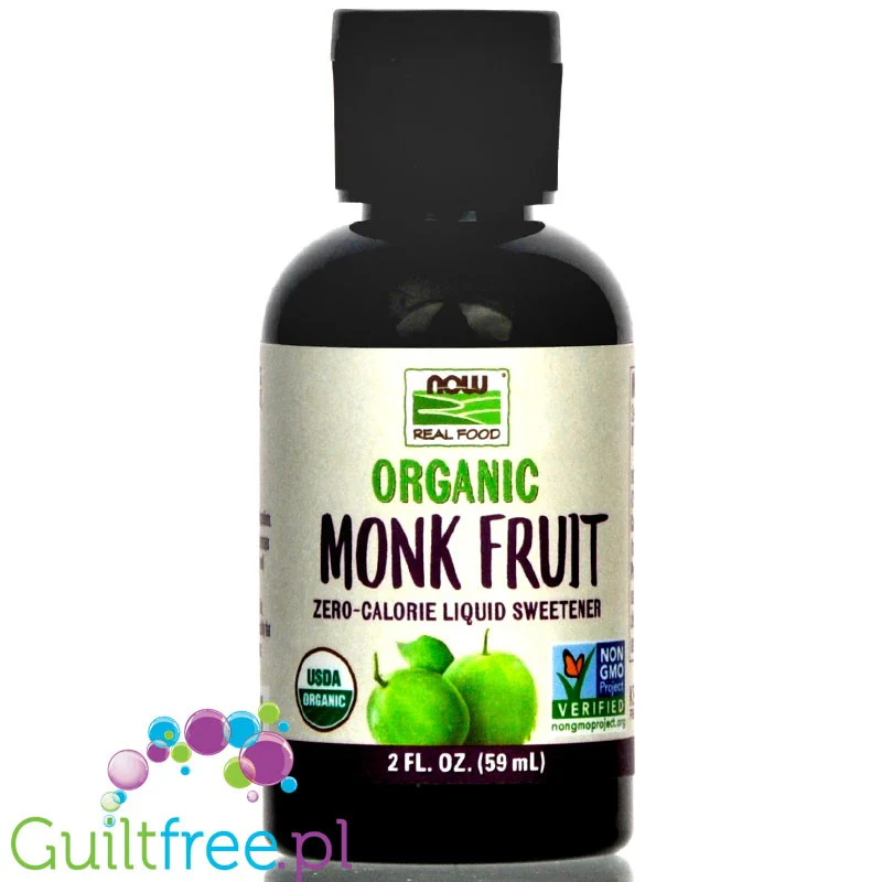 NOW Foods Monk Fruit Liquid - organiczny słodzik zero kcal w kroplach