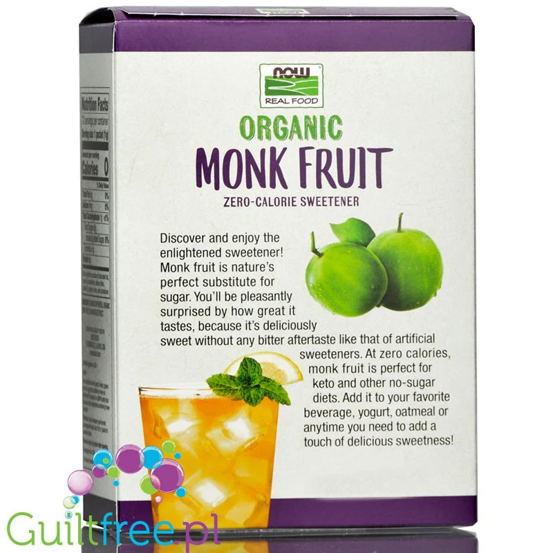 NOW Foods Monk Fruit Packets, Organic - słodzik w saszetkach - Image 3