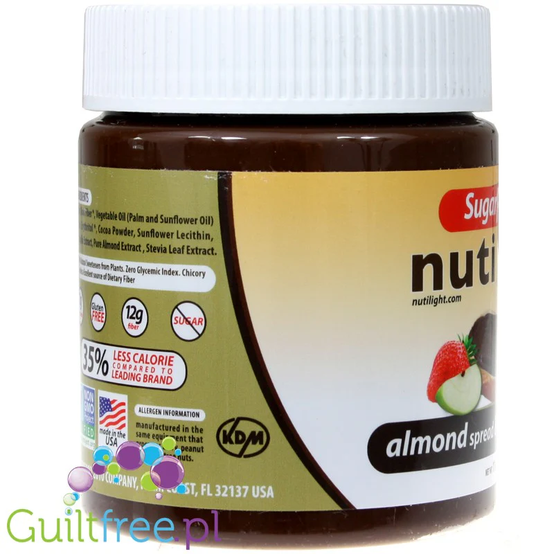 NutiLight Almond & Dark Chocolate Spread - krem czekoladowo-migdałowy bez cukru, z erytrolem i stewią - Image 6