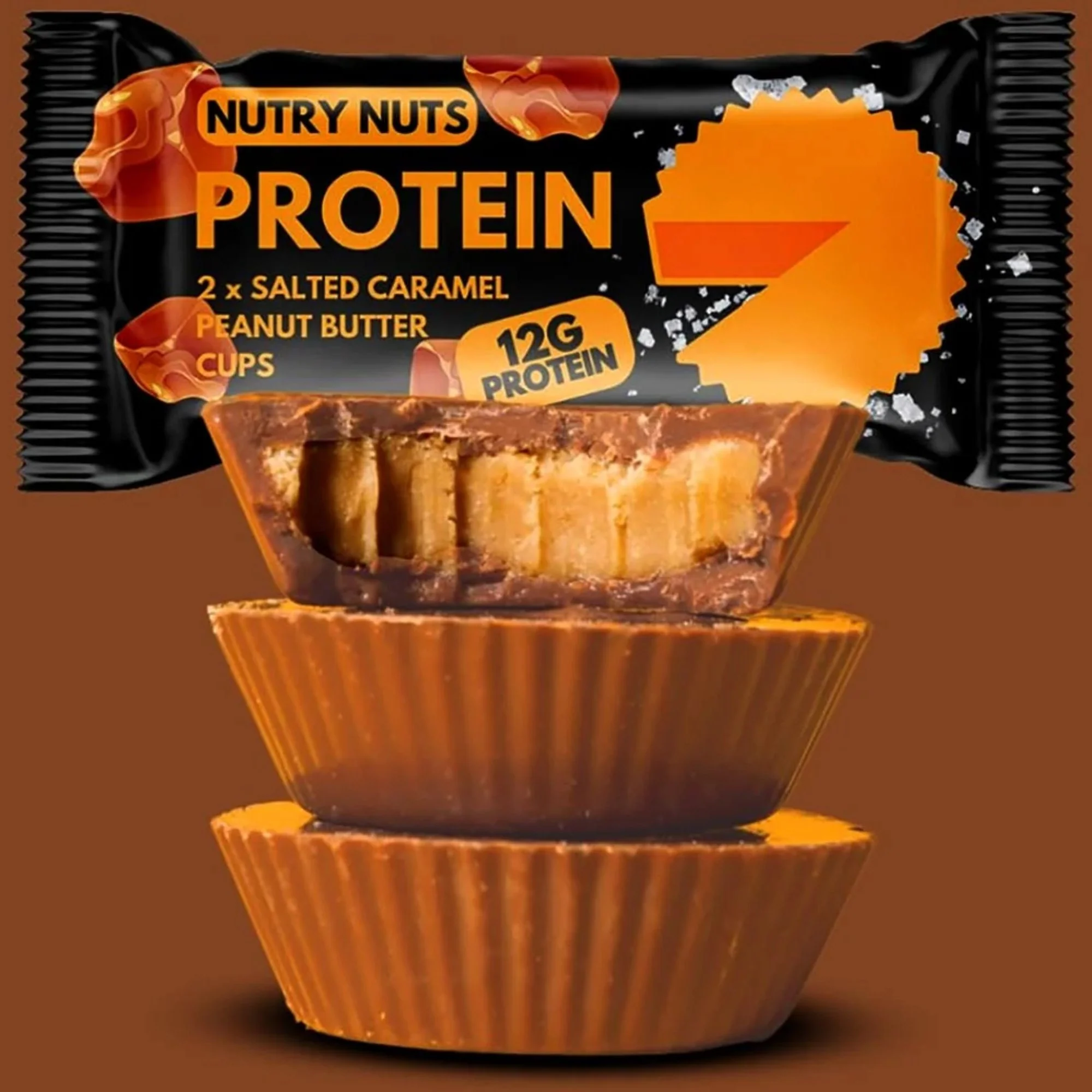 Nutry Nuts Peanut Butter Cups Salted Caramel - miseczki proteinowe 67% mniej cukru, Biała Czekolada & Masło Orzechowe - Image 5