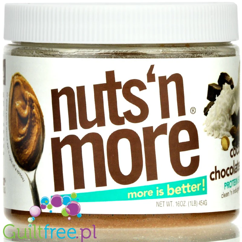 Nuts 'N More Chocolate Coconut Almond Butter - masło migdałowe z czekoladą i kokosem, z WPI i ksylitolem