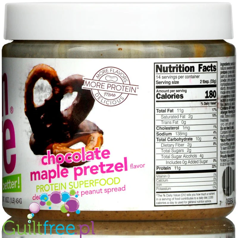 Nuts 'n More Chocolate Maple Pretzel - masło orzechowe 33% białka z WPI i ksylitolem - Image 4