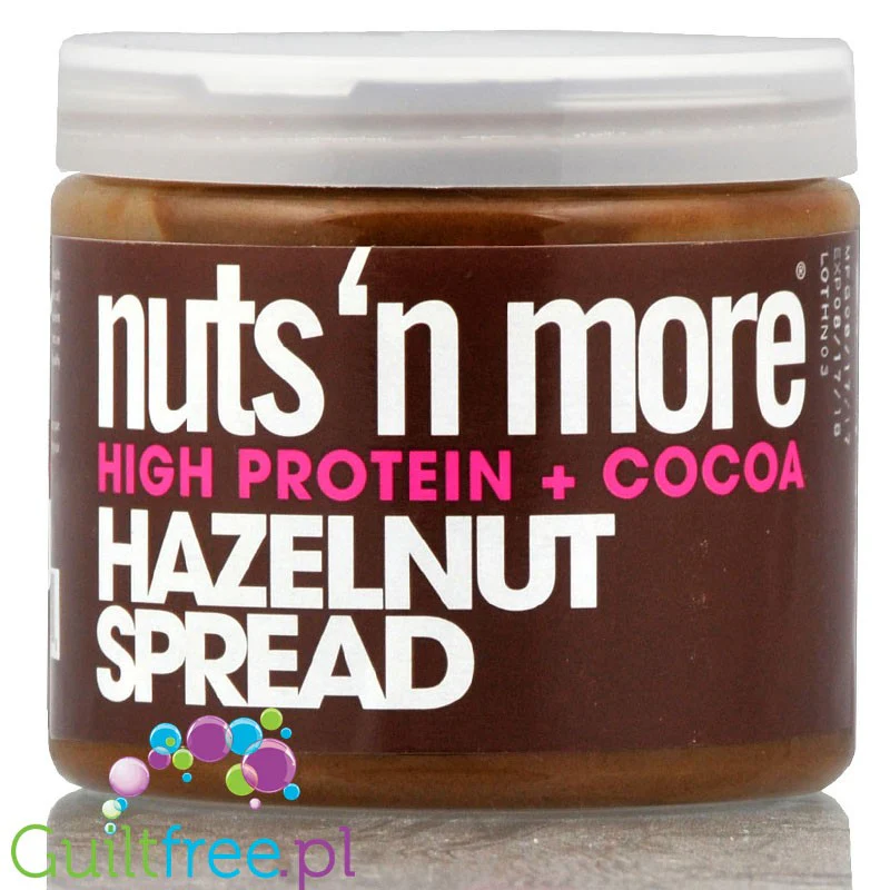Nuts 'N More Hazelnut Cocoa - masło laskowe 25% białka z WPI, ksylitolem i ciemną czekoladą - Image 2