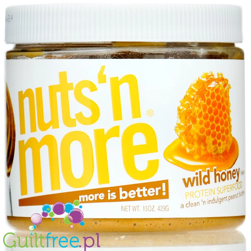 Nuts 'N More Wild Honey - Masło Orzechowe z ksylitolem i białkiem WPI, smak dzikiego miodu