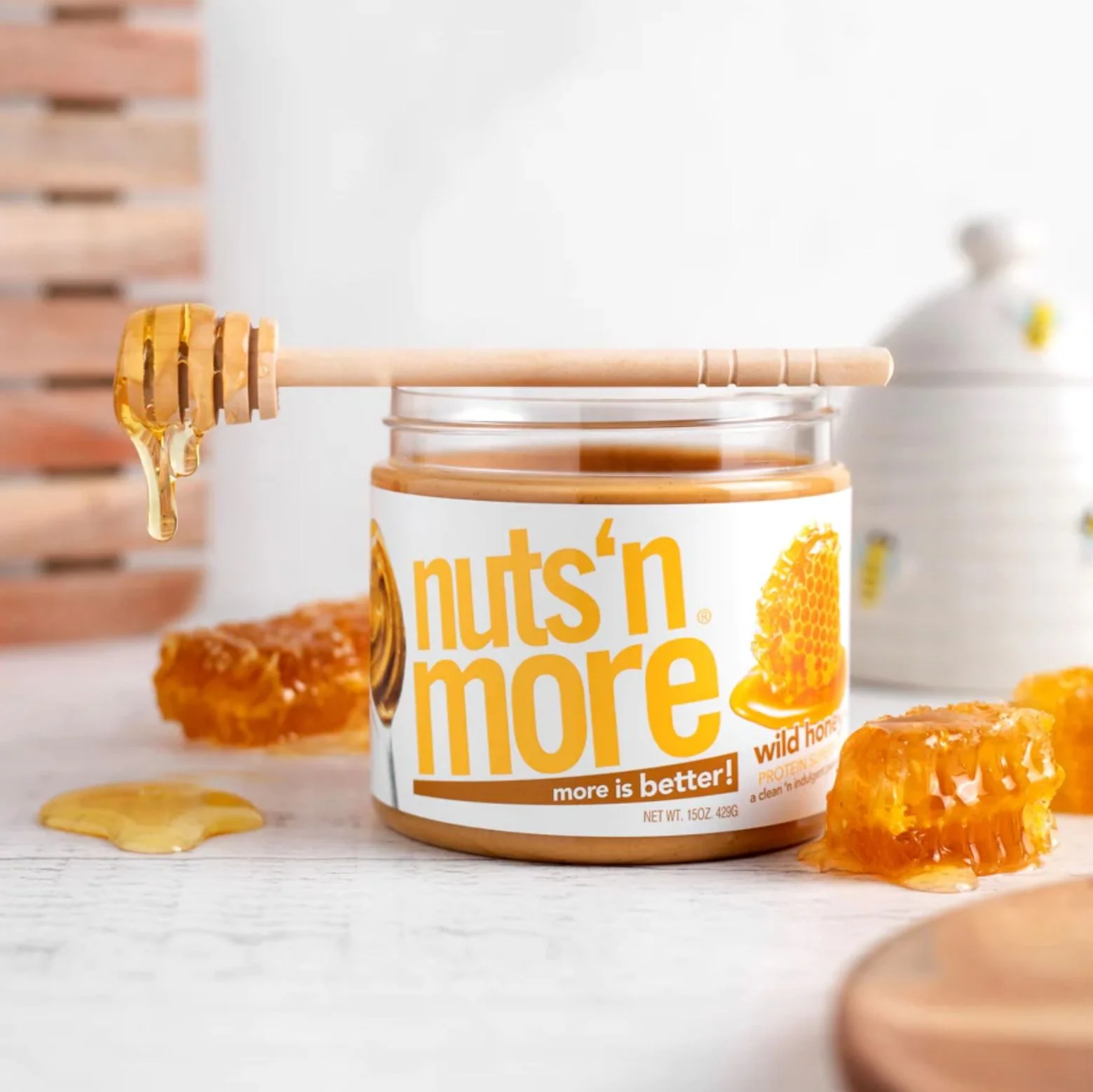 Nuts 'N More Wild Honey - Masło Orzechowe z ksylitolem i białkiem WPI, smak dzikiego miodu - Image 5