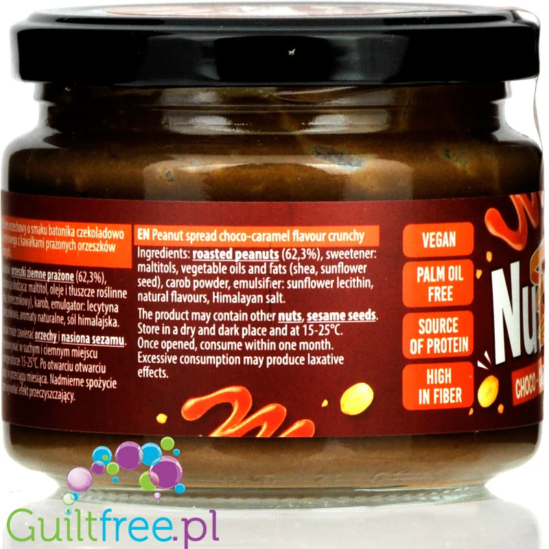 Nutura NuTwist Choco Caramel - orzechowy wegański krem bez kakao i bez cukru, smak Batonik Czekoladowo-Karmelowy - Image 4