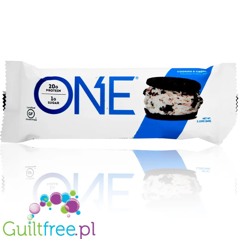 ONE Bar Cookies & Cream - baton proteinowy o smaku kruchych ciasteczek z kremem śmietankowym