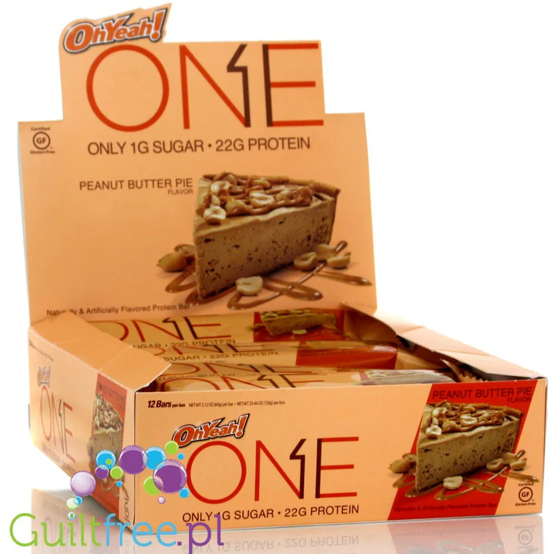 ONE Bar Peanut Butter Pie - baton białkowy 1g cukru, 21g białka - Image 2