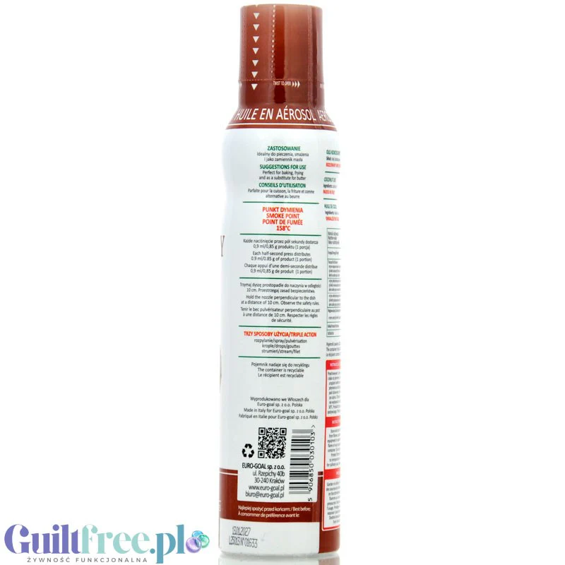 OLI-OLI, 100% Czysty Olej Kokosowy w sprayu 200ml - Image 4