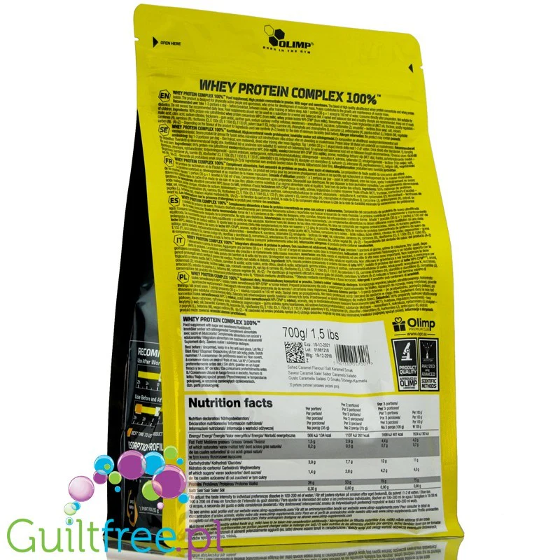 Olimp Whey Protein Complex 100% 0,6kg Chocolate, odżywka proteinowa (smak  Czekoladowy) - Image 4