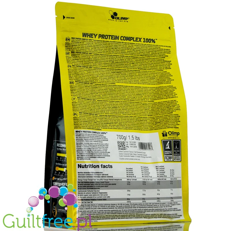 Olimp Whey Protein Complex 100% 0,7 kg Banana - bananowa odżywka białkowa - Image 4