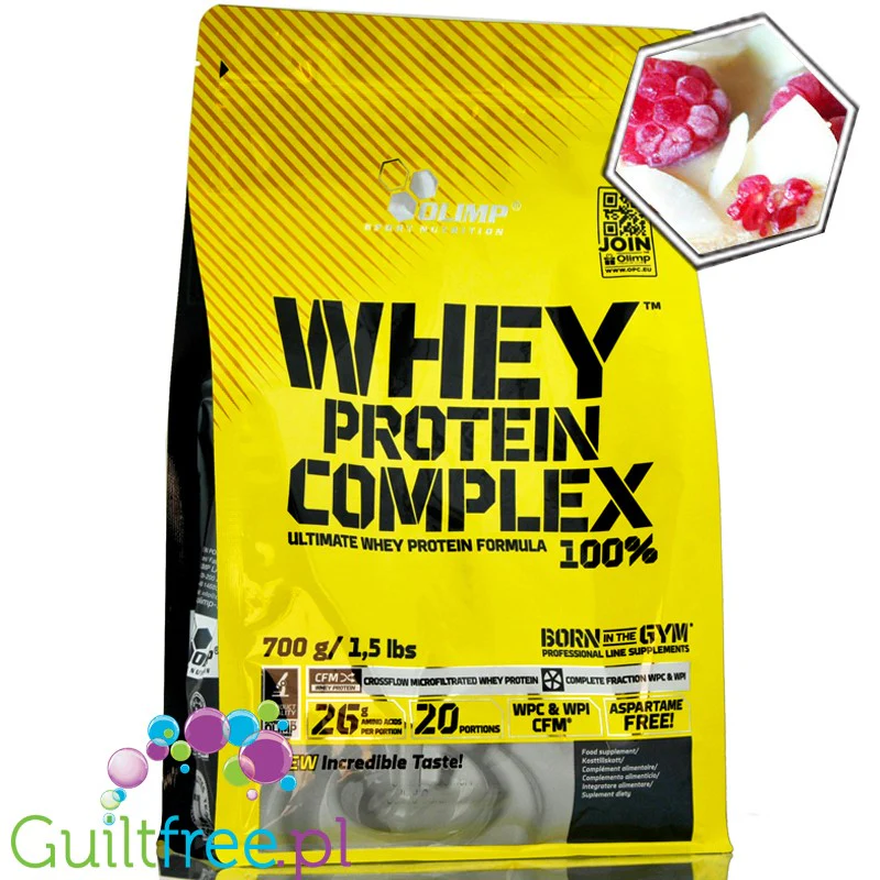Olimp Whey Protein Complex White Chocolate Raspberry, 0,7kg