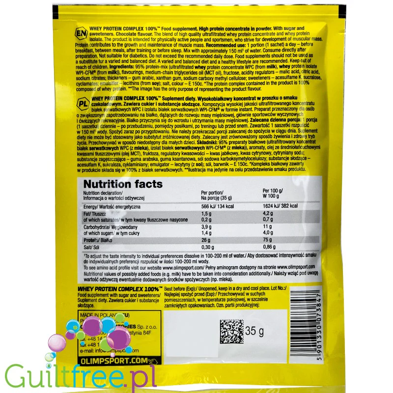 Olimp Whey Protein Complex Wanilia, saszetka - Image 2