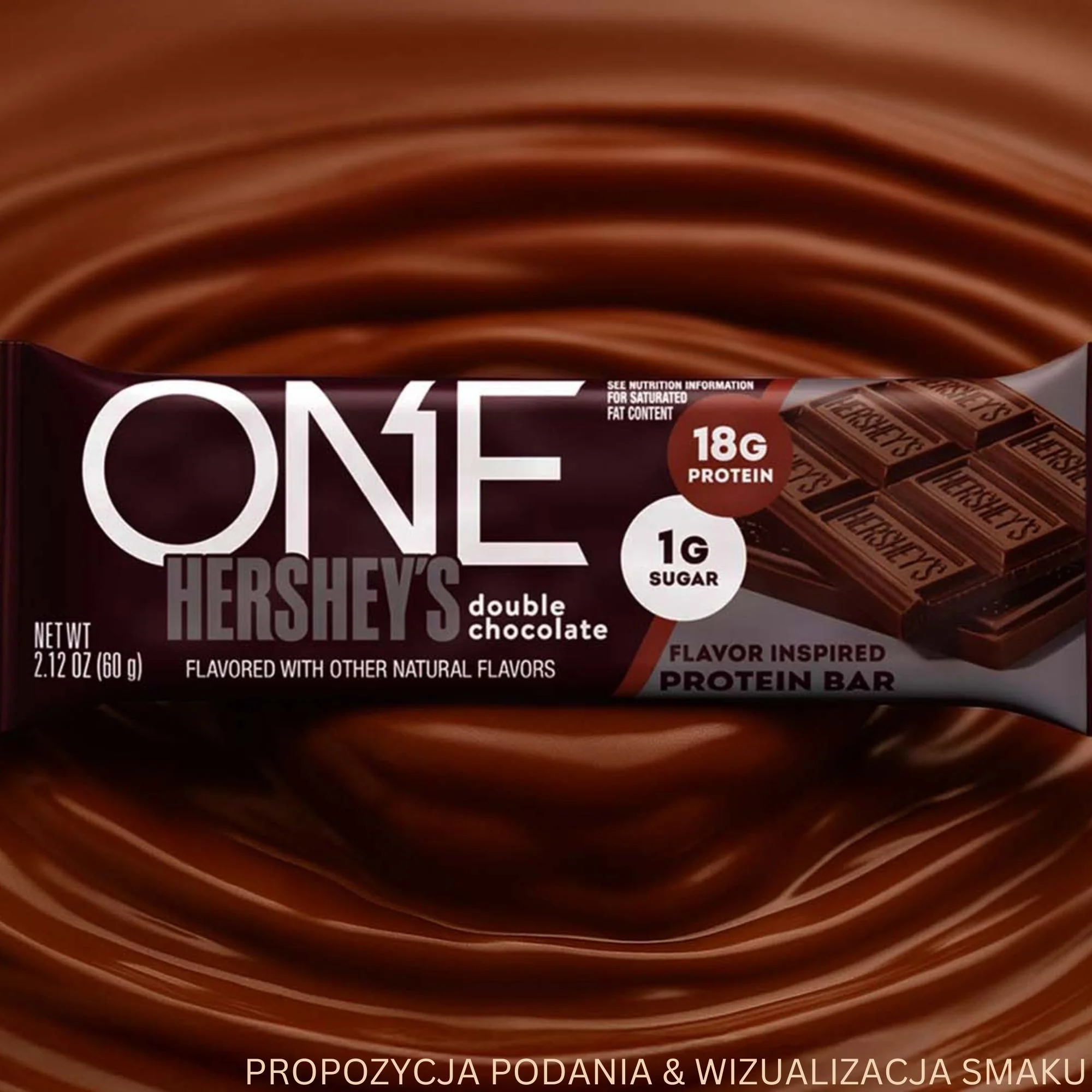 ONE Bar Hershey's Double Chocolate - baton proteinowy 18g białka z czekoladą Hersheys - Image 10