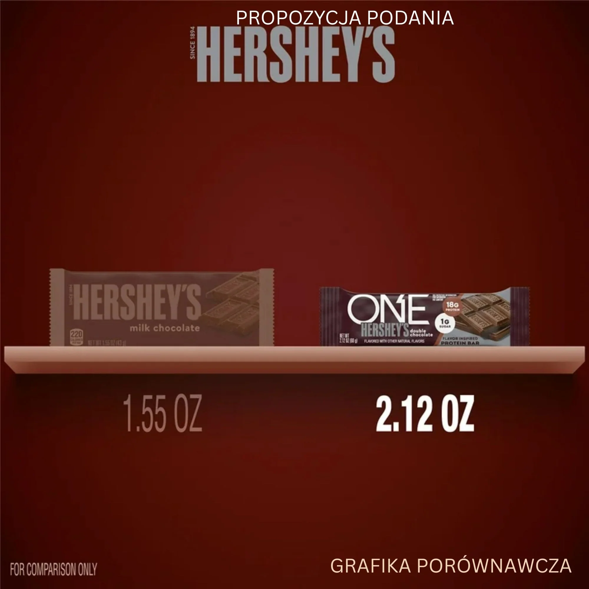 ONE Bar Hershey's Double Chocolate - baton proteinowy 18g białka z czekoladą Hersheys - Image 5
