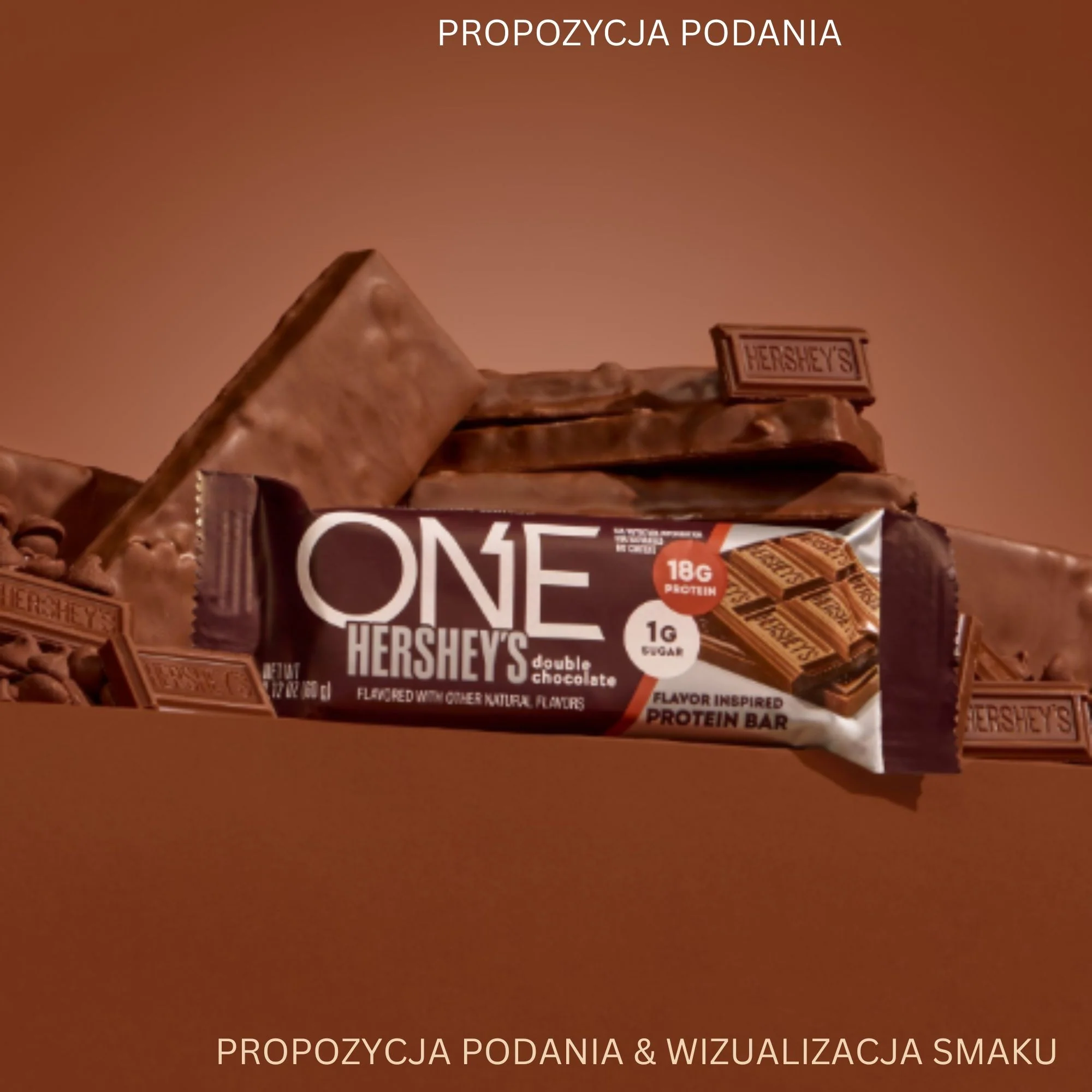 ONE Bar Hershey's Double Chocolate - baton proteinowy 18g białka z czekoladą Hersheys - Image 6