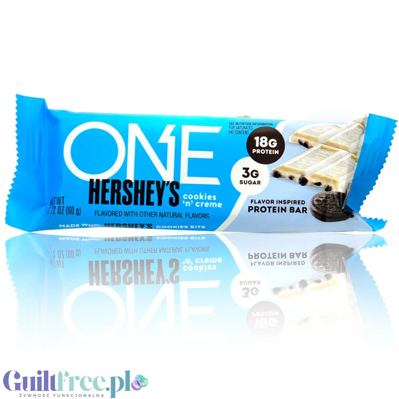 ONE Bar Hershey's Cookies 'n' Creme - baton proteinowy w białej polewie z ciasteczkami i czekoladą Hersheys