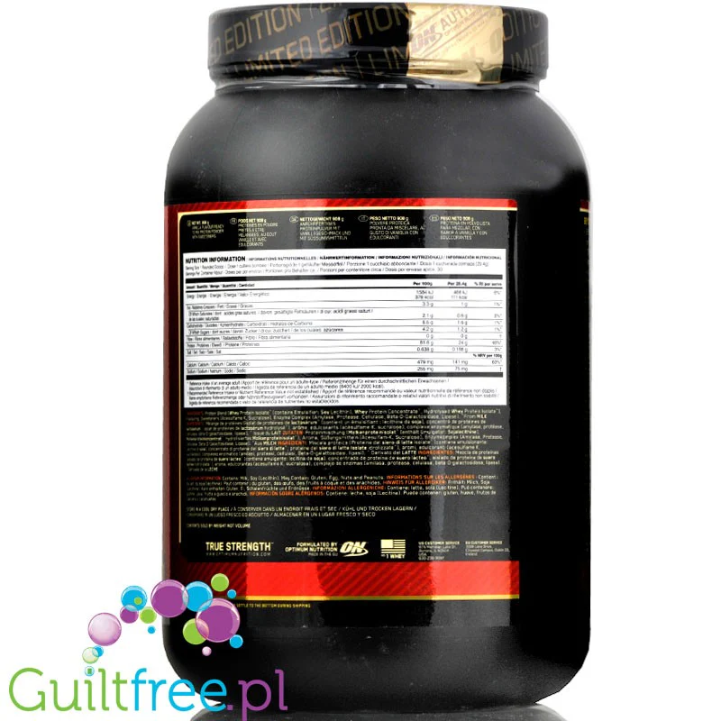 Optimum Nutrition, Whey Gold Standard 100% White Chocolate Raspberry 0,9KG - Image 2