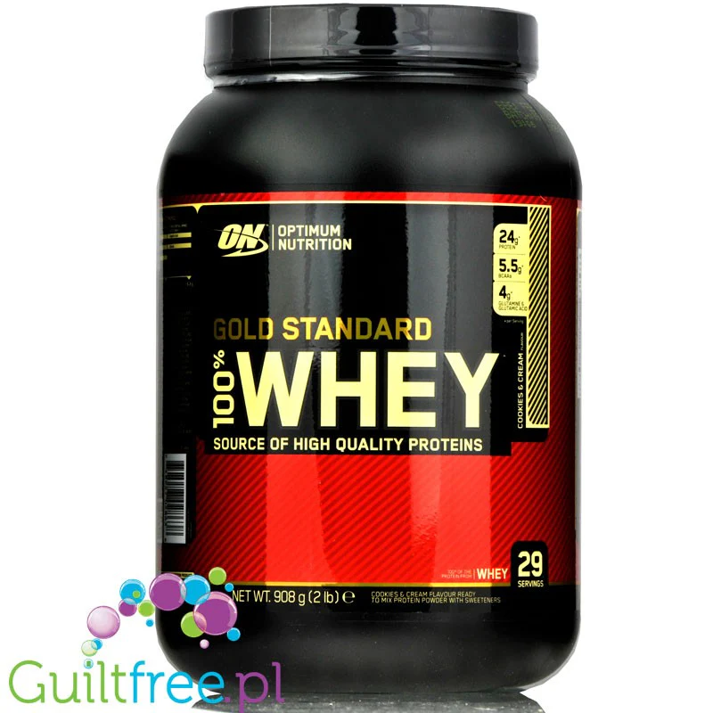 Optimum Nutrition, Whey Gold Standard 100% Cookies & Cream, odżywka 0,9kg