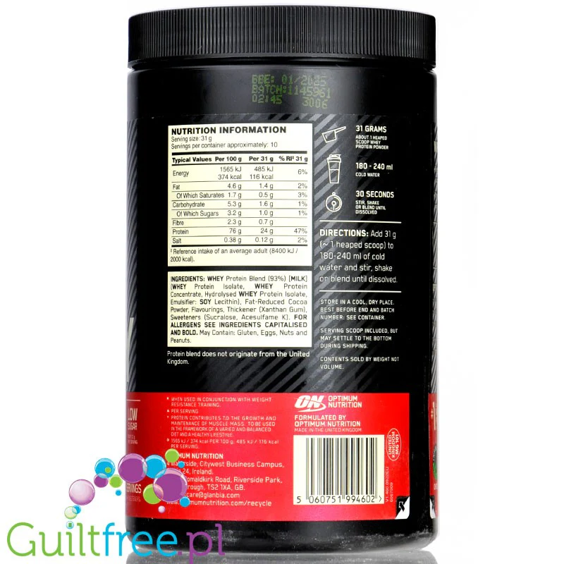 Optimum Nutrition, Whey Gold Standard 100%, Double Rich Chocolate 0,3 KG - Image 2