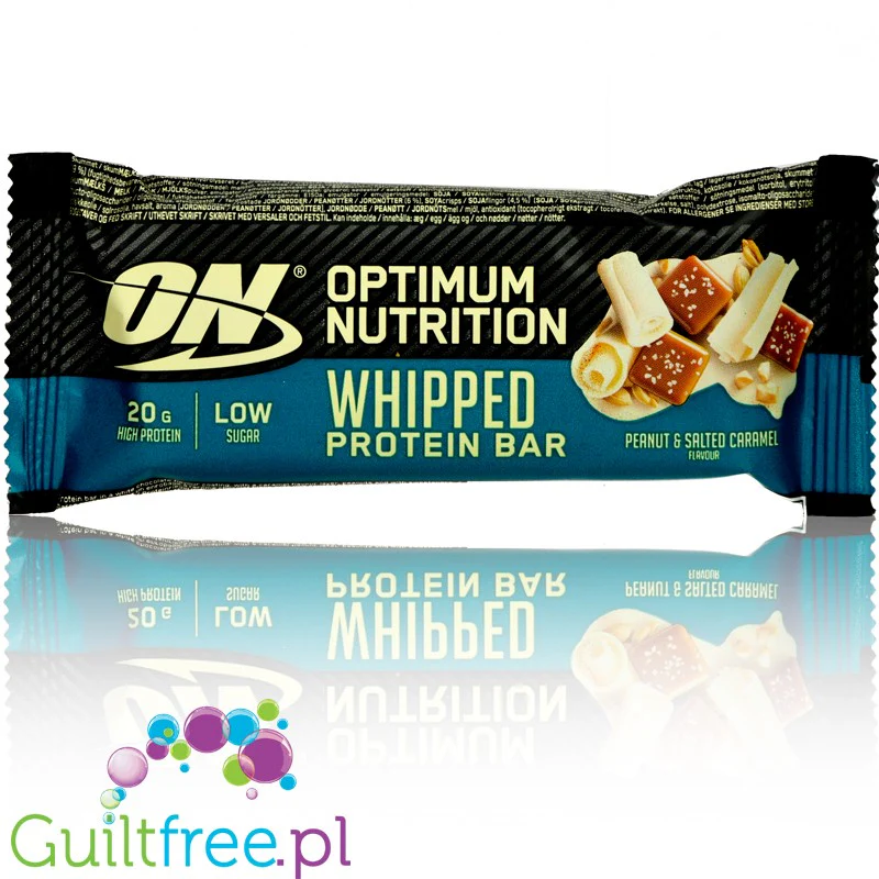 Optimum Nutrition Whipped Protein Bar White Chocolate Salted Caramel & Peanut - baton z masą a la ptasie mleczko
