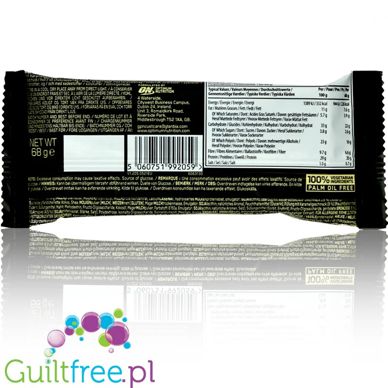 Optimum Nutrition Whipped Protein Bar White Chocolate Salted Caramel & Peanut - baton z masą a la ptasie mleczko - Image 2