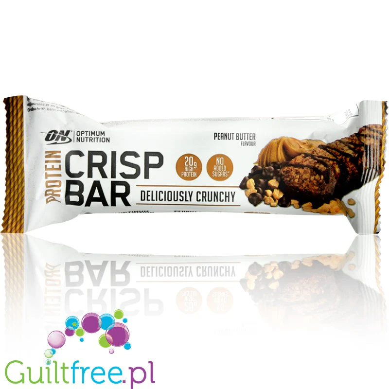 Optimum Protein Crisp Bar Peanut Butter - chrupiący baton białkowy, Masło Orzechowe & Ciemna Czekolada - Image 4