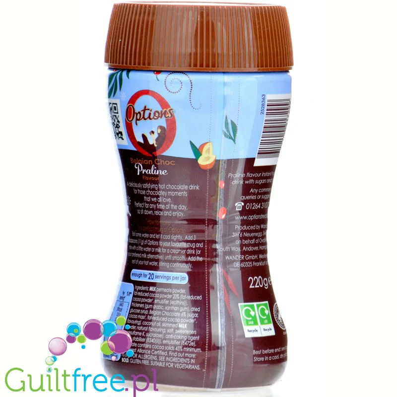 Options Belgian Choc, Praline - pralinkowa czekolada do picia 39kcal Edycja Limitowana - Image 2