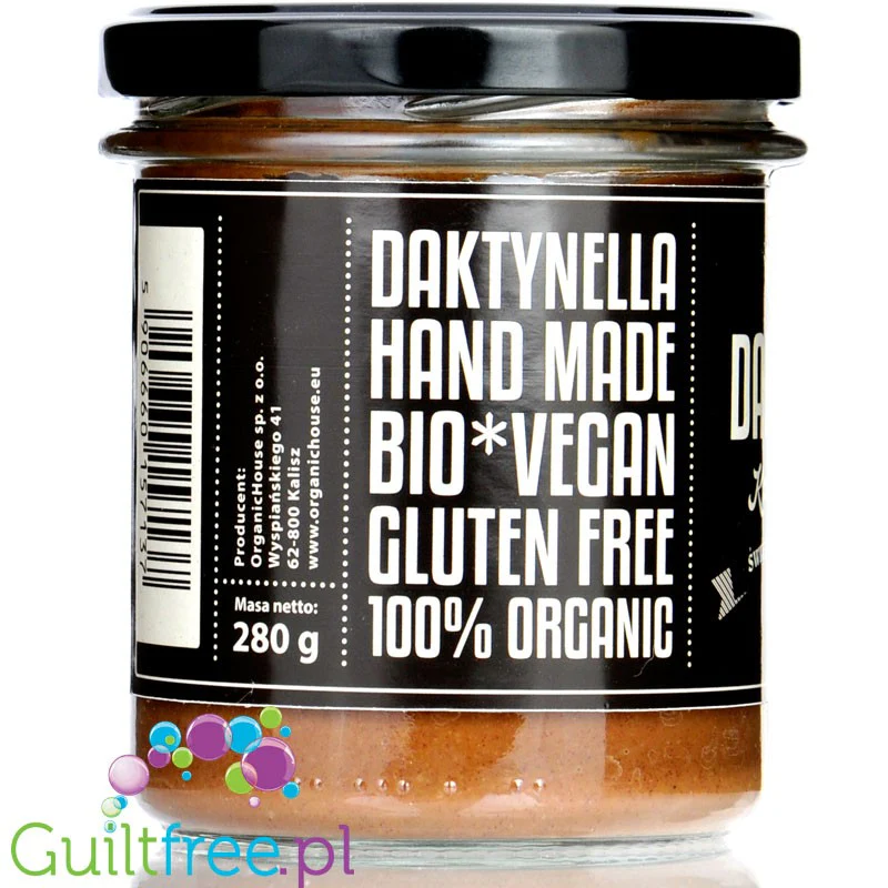 Organic House Daktynella Classic 280g - klasyczny krem daktylowo-kokosowy bez dodatku cukru, wegański & organiczny - Image 4