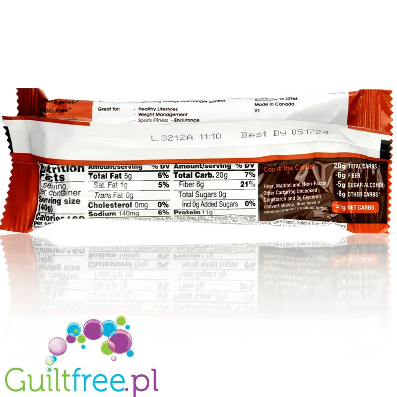 Extend Anytime Bar Chocolate Peanut Butter - Baton proteinowy niskie IG, Czekolada & Masło Orzechowe, bezglutenowy - Image 4