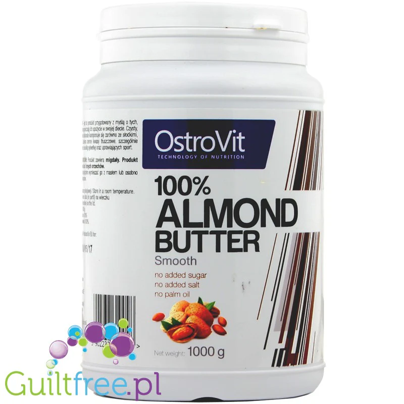 OstroVit czyste Masło Migdałowe Smooth 1KG bez cukru i soli - Image 2