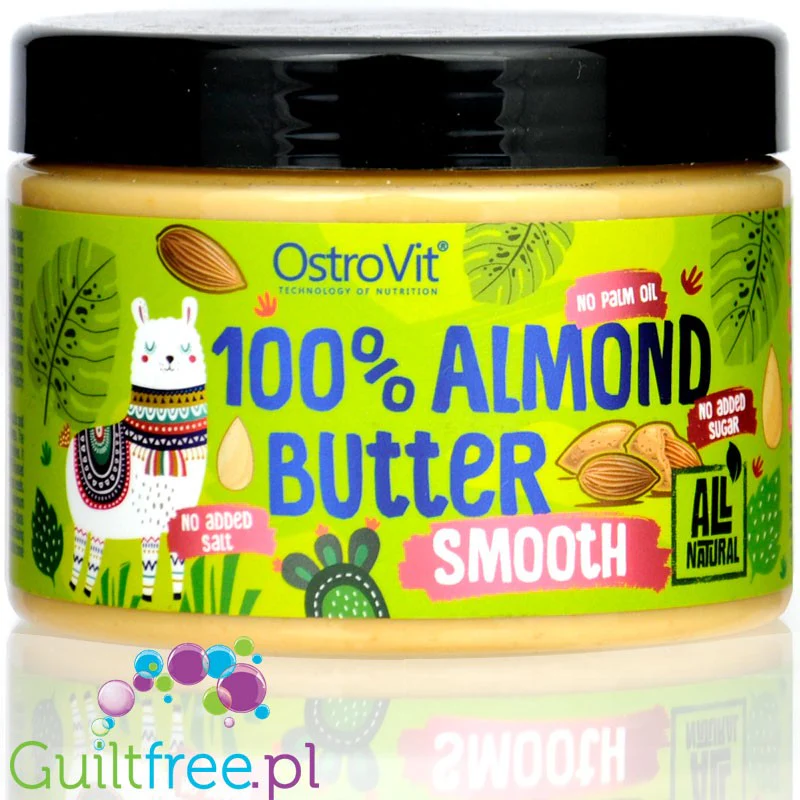 OstroVit czyste Masło Migdałowe Smooth bez cukru i soli 0,5KG