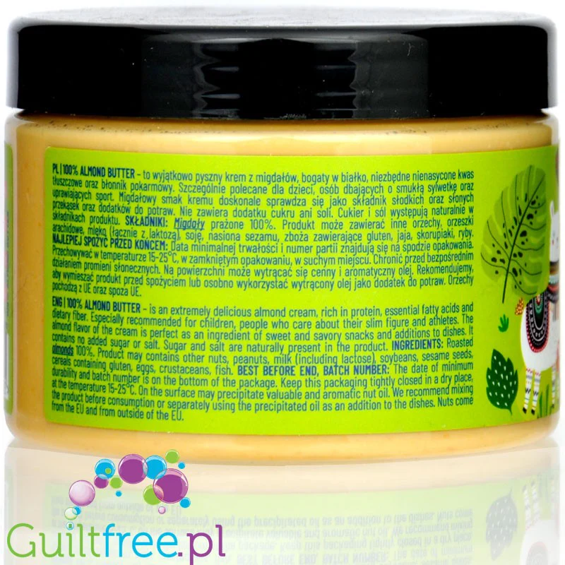 OstroVit czyste Masło Migdałowe Smooth bez cukru i soli 0,5KG - Image 4