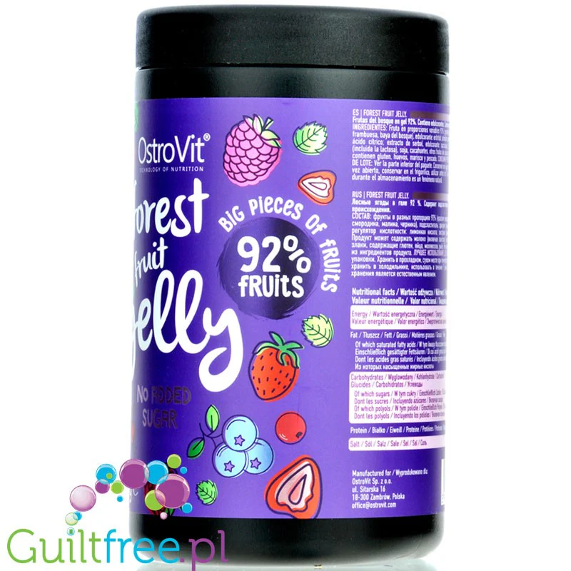 Ostrovit Forest Fruit Jelly - frużelina bez dodatku cukru, owoce leśne w żelu 92% owoców duże kawałki owoców - Image 2
