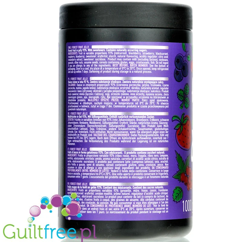 Ostrovit Forest Fruit Jelly - frużelina bez dodatku cukru, owoce leśne w żelu 92% owoców duże kawałki owoców - Image 3