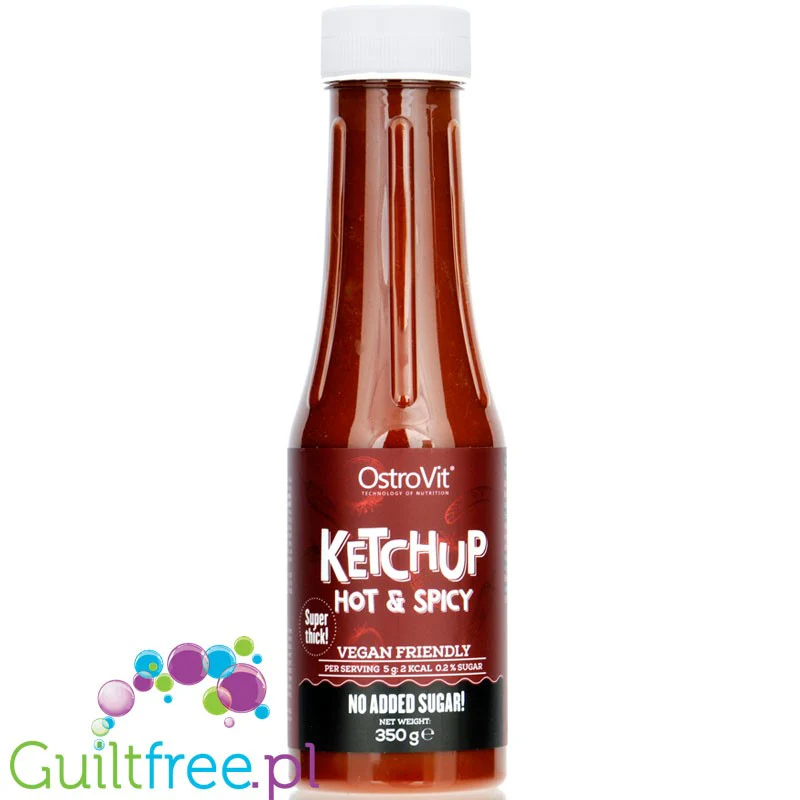 Ostrovit Ketchup Hot & Spicy - gęsty ostry ketchup bez dodatku cukru 42kcal