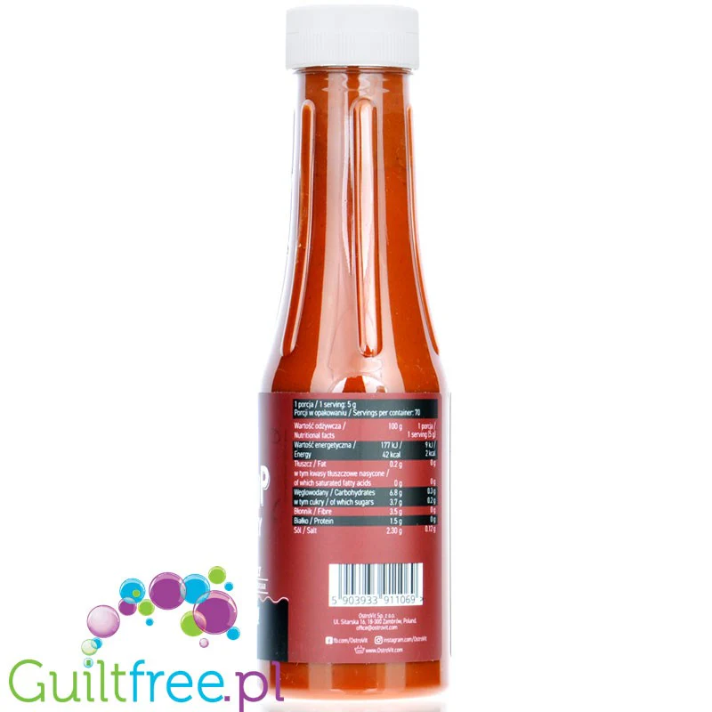 Ostrovit Ketchup Hot & Spicy - gęsty ostry ketchup bez dodatku cukru 42kcal - Image 3