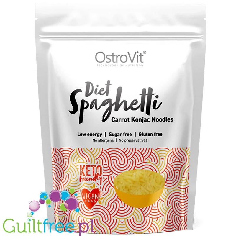 Ostrovit Konjac Carrot Spaghetti - makaron shirataki z karotenem 400g (250g)