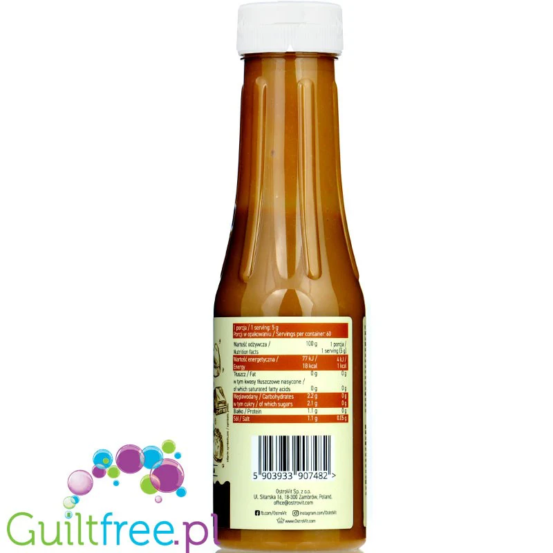 Ostrovit Salted Caramel Sauce - syrop Słony Karmel, bez cukru 18kcal - Image 3