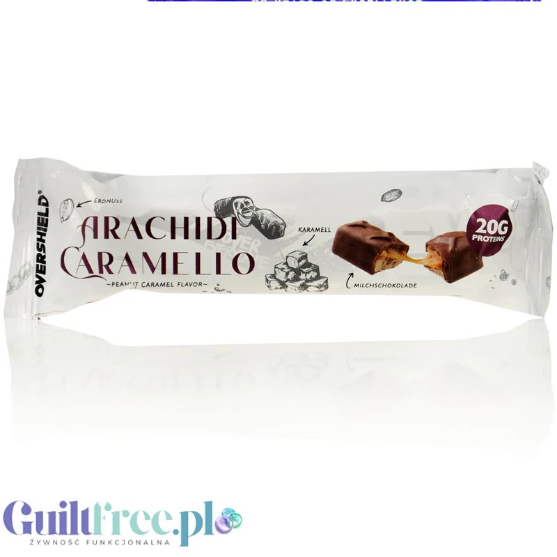 Overshield Arachidi Caramello - baton proteinowy 20g białka z karmelem i orzechami - Image 2