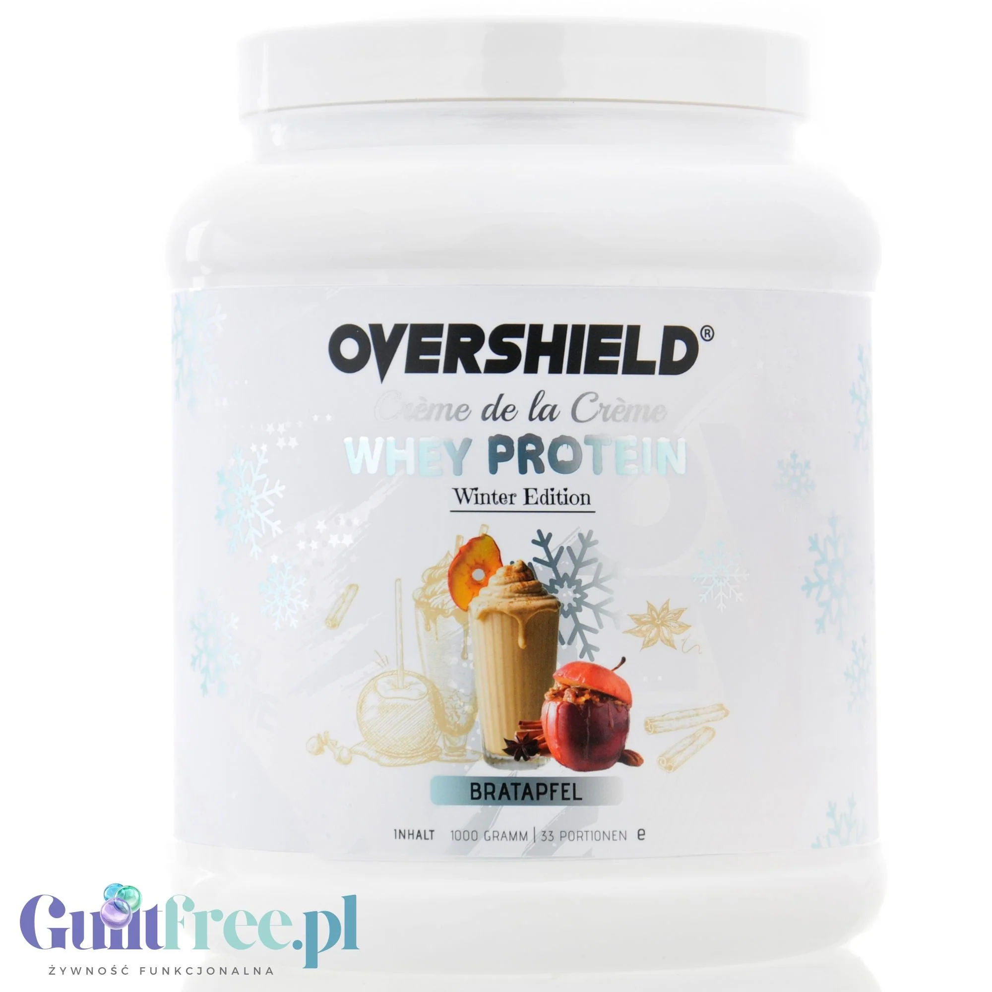 Overshield Crème de la Crème Whey Bratapfel - kremowe deserowe białko, odżywka WPC & WPI smak Pieczone Jabłko